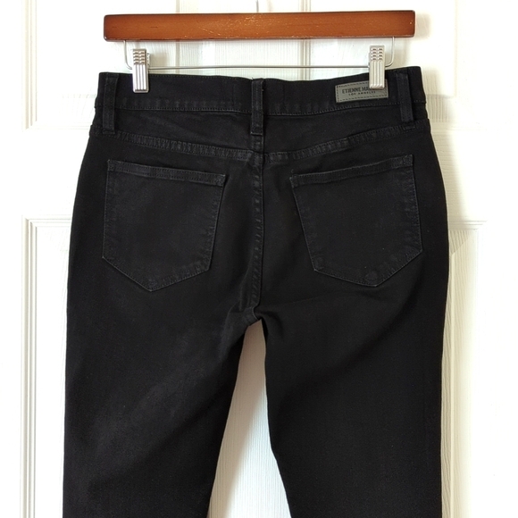Etienne Marcel High Rise Zip Pocket Ankle Cropped Raw Hem Skinny Jeans Black 28 - Picture 5 of 16